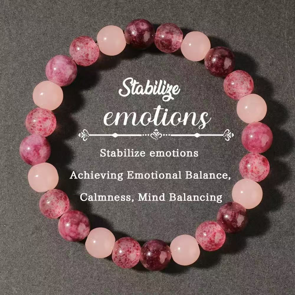 Five Elements Charm Bracelets for Women, Natural Stone Crystal Bracelets, Inspirational Daily Wear Bracelets for Focus, Grounding & Money Luck